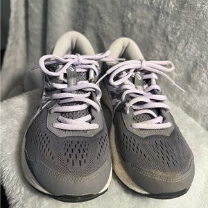 ASICS Women Gray &Pink Salt  Running Shoes